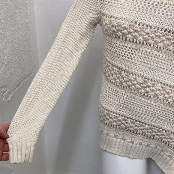 Vintage Y2K Guess Cream‎ Knit Asymmetrical Turtleneck Vintage Sweater XS - Picture 5 of 13
